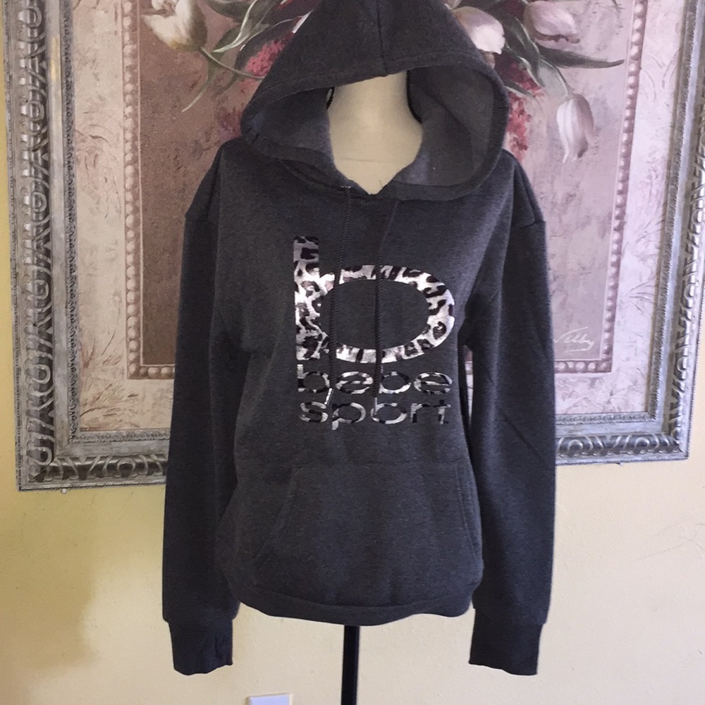 BEBÉ  ANIMAL PRINT FOIL HOODIE